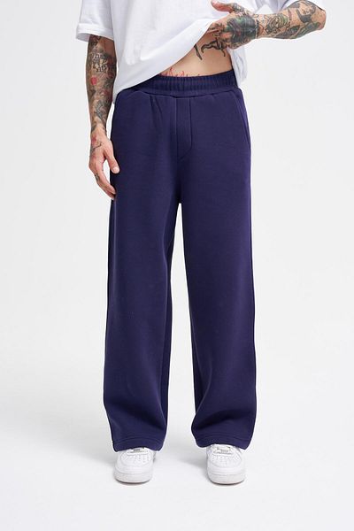 Machinist Ανδρικό φαρδύ oversize μπλε ναυτικό παντελόνι