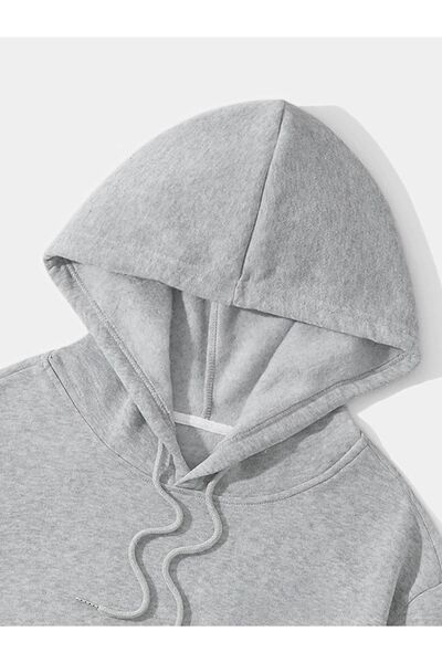 New Shine Beyaz Unisex Basic Kapüşonlu Світшот