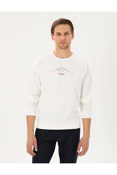 Pierre Cardin Φούτερ Ekru Regular Fit 50290611-VR019