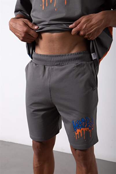 Machinist Ανδρικό σορτς Woops με τύπωμα από οργανικό βαμβάκι κανονικό καπνιστό