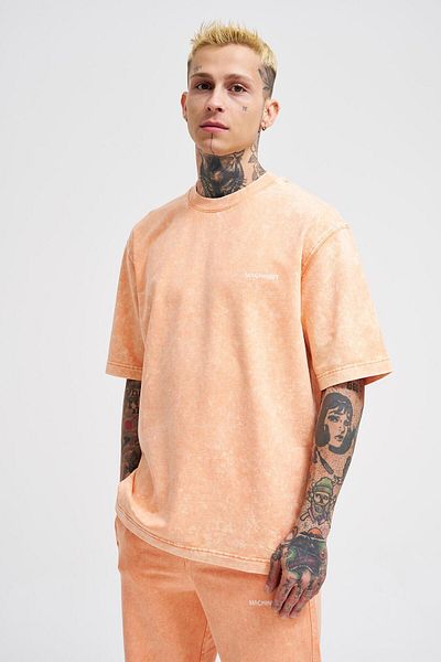 Machinist UNISEX WASHABLE RELAXED BASIC T-SHIRT - ΠΟΡΤΟΚΑΛΙ ΣΠΟΤ