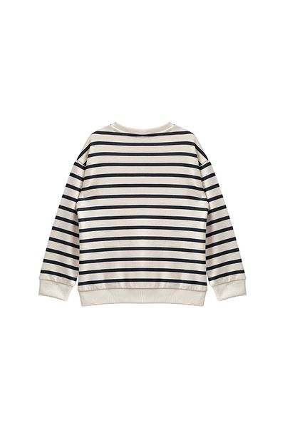 Zeyland Boy's Striped Pocket Detailed Sweatshirt - Navy Blue