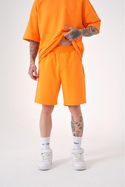Machinist Ανδρικό Premium Pocket Basic Relaxed βαμβακερό πορτοκαλί σορτς