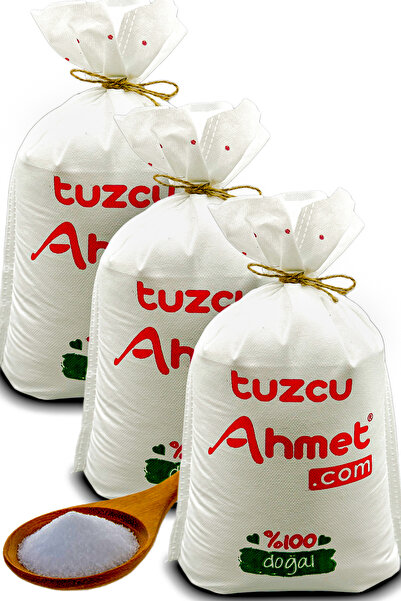 Çankırı Tuzcusu 3 Adet 5 Kg 1. Kalite Taş Değirmende Öğütülmüş Kaya Tuzu