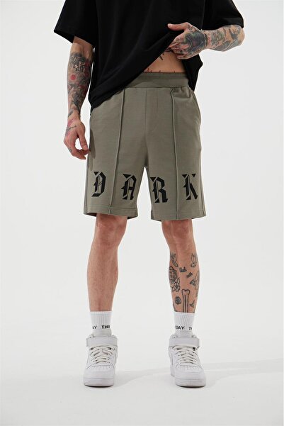 Machinist Ανδρικό σορτς Dark με τύπωμα Relaxed Khaki