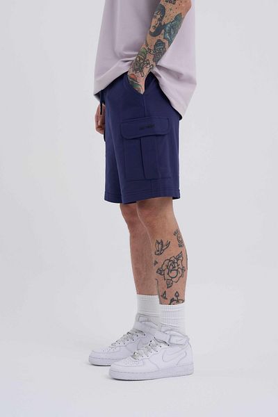 Machinist Ανδρικό σορτς Cargo Basic Relaxed Navy Blue με τσέπες