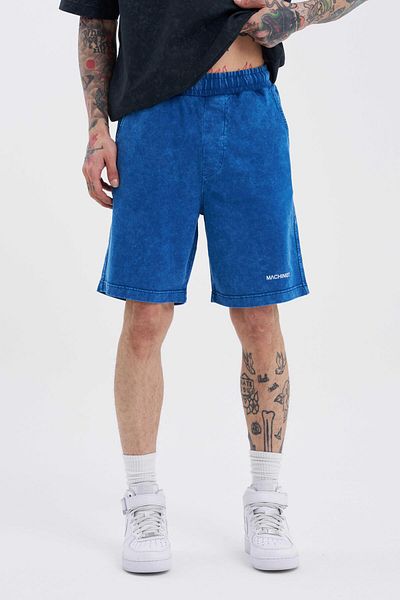 Machinist Ανδρικό σορτς Luxury Basic Washed Relaxed Navy Blue
