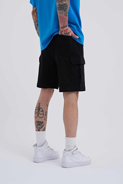 Machinist Ανδρικό σορτς Cargo Pocket Basic Relaxed μαύρο