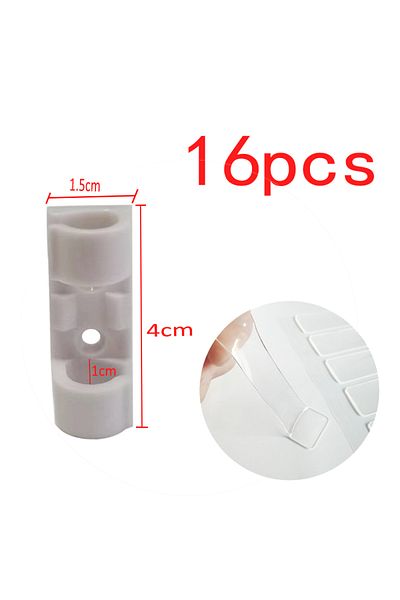 Choice Big Size White-16pcs Cable Organizer Clips Cable Management Desktop & Workstation Abs Wire Manager C