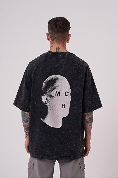 Machinist Ανδρικό μπλουζάκι Oversize Asphalt Spotted - Be Original Printed an...