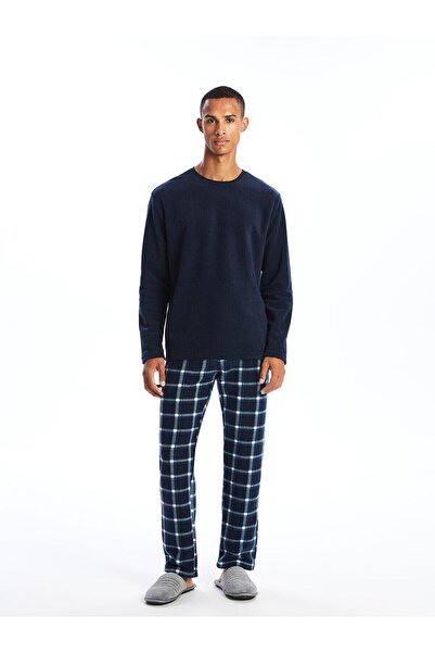 LC Waikiki Standart Kalıp Ekose Erkek Polar Pijama Takımı