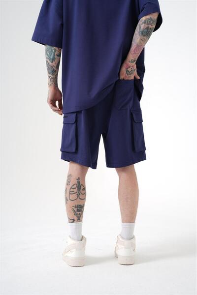 Machinist Ανδρικό σορτς Cargo Basic Oversize Navy Blue