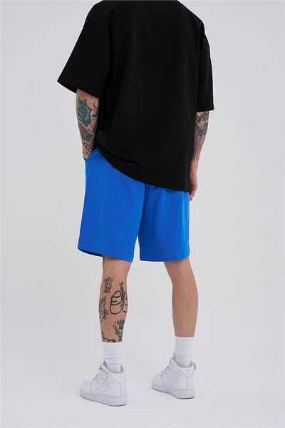 Machinist Ανδρικό σορτς Basic Oversize γαλάζιο με τσέπες