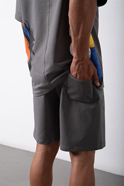 Machinist Ανδρικό σορτς Woops με τύπωμα από οργανικό βαμβάκι κανονικό καπνιστό