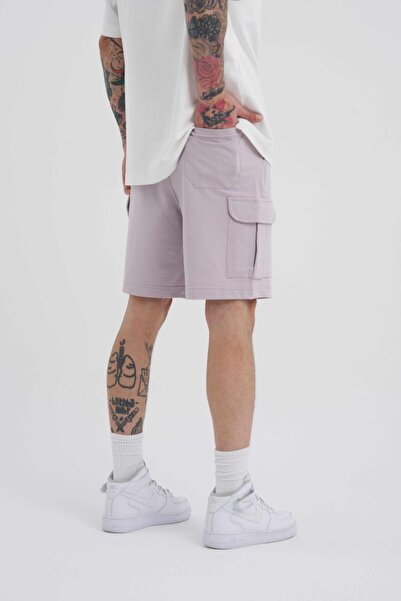 Machinist Men's Cargo Pocket Basic Relaxed Light Gray Shorts