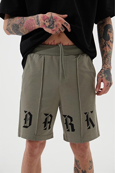 Machinist Ανδρικό σορτς Dark με τύπωμα Relaxed Khaki