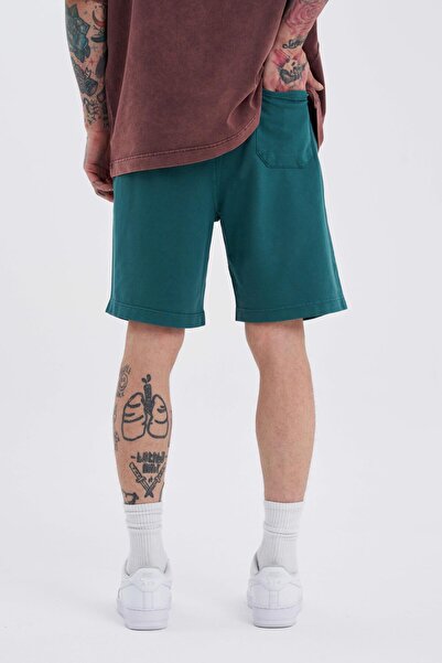 Machinist Ανδρικό Luxury Basic Washed Relaxed Green σορτς