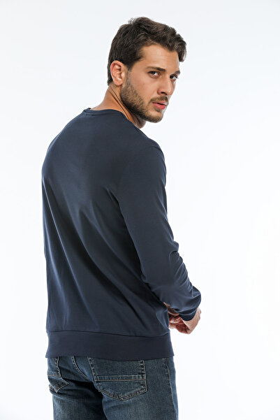 Superlife Суперлайф Чоловічий велосипедний комір Regular Fit Brooklyn з принтом Тонкий світшот SPR22SW132