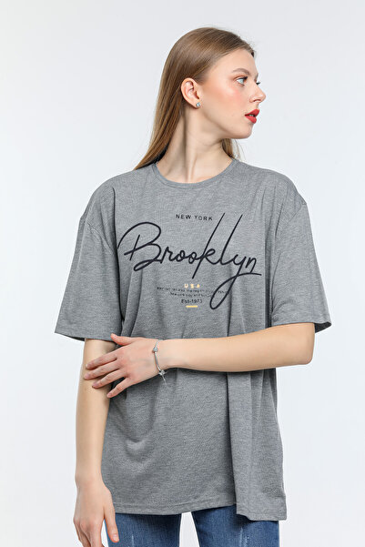 Superlife Γυναικείο μπλουζάκι με λαιμόκοψη Oversize SPR24TSk110