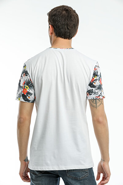 Superlife Ανδρικό μπλουζάκι Superlife με λαιμόκοψη με λεπτή εφαρμογή και μπροστινό γαρνιρισμένο μπλουζάκι Spr21y06