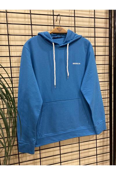 Superlife Ανδρικό φούτερ με κουκούλα Superlife με μακρυμάνικο εμπριμέ στενή εφαρμογή, λεπτή εφαρμογή Spr 2019k61