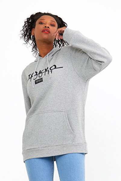 Superlife Γυναικείο λεπτό φούτερ με κουκούλα κανονική εφαρμογή Tokyo με στάμπα Spr22swk164