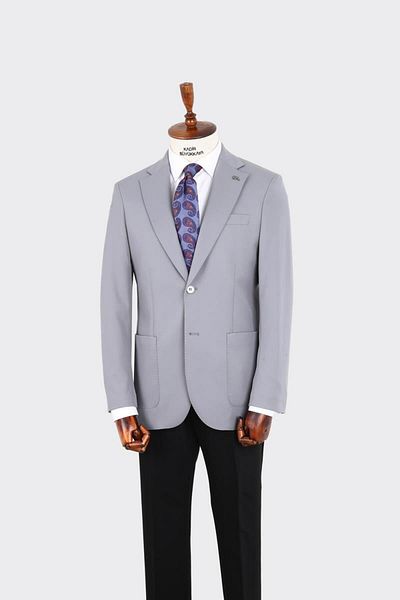 Kadir Büyükkaya Swallow Collar Men's Jacket-Kax5530S