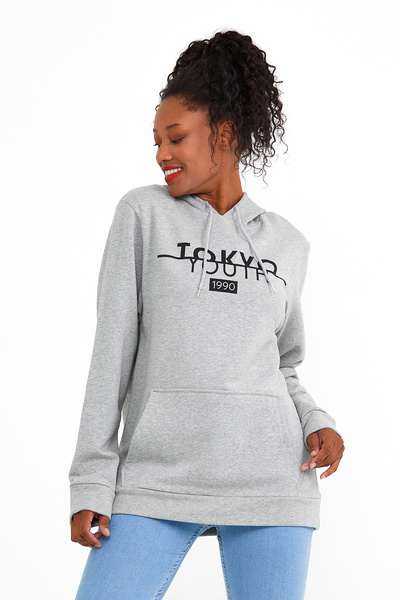 Superlife Γυναικείο λεπτό φούτερ με κουκούλα κανονική εφαρμογή Tokyo με στάμπα Spr22swk164