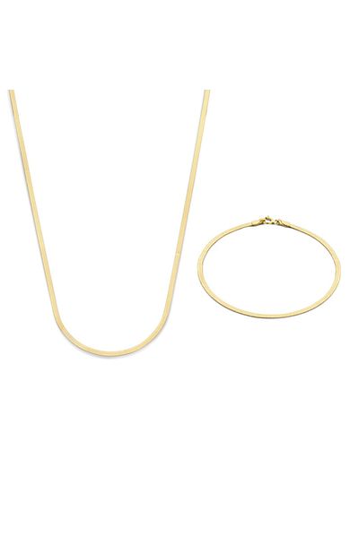 Isabel Bernard Cadeau D'isabel 14 Karat | Gold Halskette Und Armband Geschenksets Ib90125