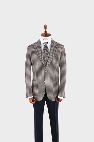 Kadir Büyükkaya Swallow Collar Men's Jacket-Kax5529S