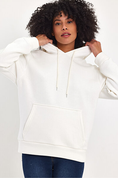 Superlife Γυναικεία φούτερ με κουκούλα άνετη εφαρμογή Fleece 3 κλωστών spr24swk55