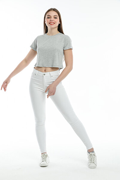 Superlife Γυναικείο Πλεκτό T-Shirt Crop Spr21y13