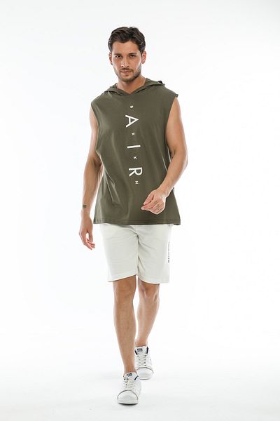 Superlife Ανδρικό μπλουζάκι με κουκούλα Superlife Oversize Fit Air Printed Spr21y07