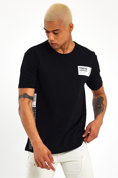 Superlife Ανδρικό μπλουζάκι με λαιμόκοψη με κανονική εφαρμογή Tokyo printed T-shirt Spr23ts303