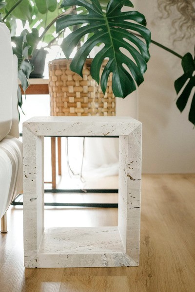 MKM Traverten sehpa  30*35 Tabla / 45 yükseklik