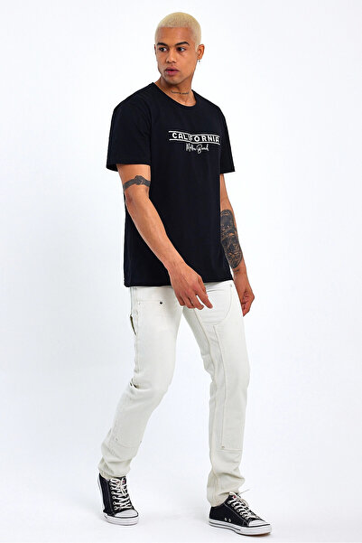 Superlife Ανδρικό μπλουζάκι με λαιμόκοψη Superlife με κανονική εφαρμογή California SPR23ts304