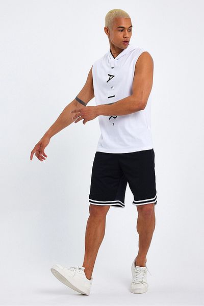 Superlife Ανδρικό μπλουζάκι με κουκούλα Superlife Oversize Fit Air Printed Spr21y07