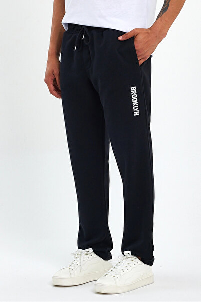 Superlife Ανδρικό λεπτό παντελόνι φούτερ Broklyn Printed - Regular Fit Spr 205