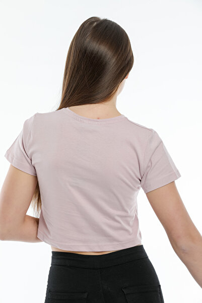 Superlife Γυναικείο Πλεκτό T-Shirt Crop Spr21y13