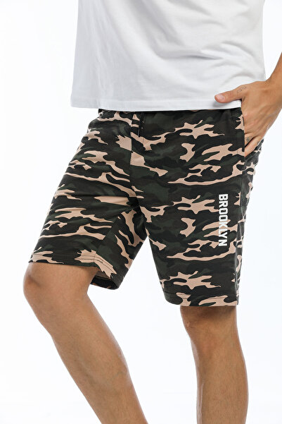 Superlife Ανδρικό σορτς με στάμπα Brooklyn με κανονική εφαρμογή Spr 208