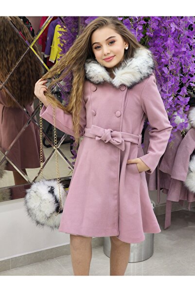 newstar kids Kız Çoçuk Kaşe Kaban Seti