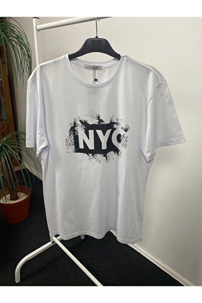 Superlife Γυναικείο μπλουζάκι με λαιμόκοψη Oversize Fit NYC με στάμπα SPR24TSk114