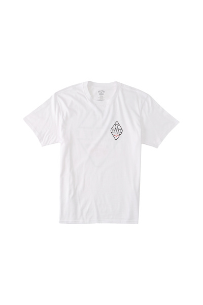 BİLLABONG Ανδρικό λευκό μπλουζάκι Ai Diamond Ss ABYZT01761