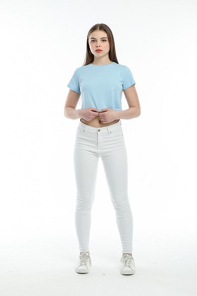 Superlife Tricou tricotat crop damă Spr21y13