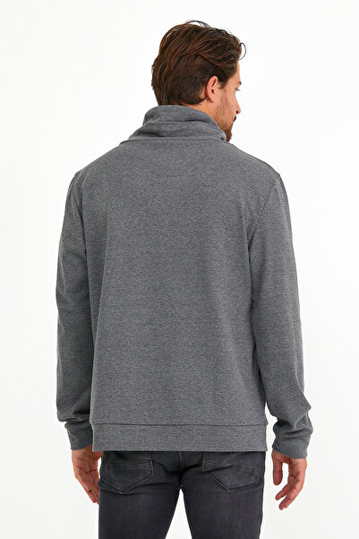 Superlife Ανδρικό γιακά με σάλι κανονική εφαρμογή Brooklyn printed λεπτό φούτερ Spr22sw143