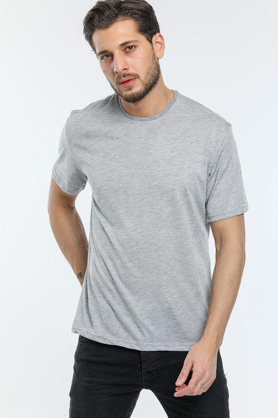 Superlife Ανδρικό μπλουζάκι με λαιμόκοψη SPR24TS30-03