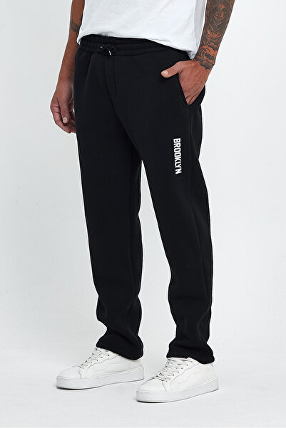 Superlife Men's 3 Thread Thick Brooklyn Printed Sweatpants with Fleece Inside Spr24ea70