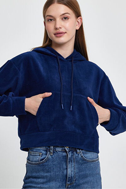 Superlife Γυναικείο φούτερ με κουκούλα Softech Fleece με τσέπη καγκουρό spr24pwk98