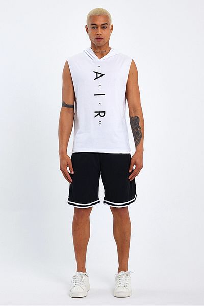 Superlife Ανδρικό μπλουζάκι με κουκούλα Superlife Oversize Fit Air Printed Spr21y07