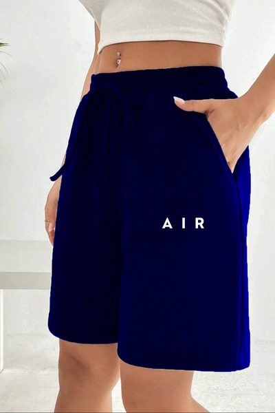 Superlife Pantaloni scurți confortabili pentru femei, cu talie elastică, cu buzunare, imprimați spr24srk52